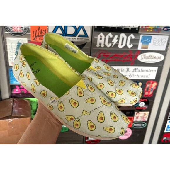 TOMS Women's, Alpargata Paper Source Slip-On Shoes - Avocado Print NEW - Picture 7 of 8